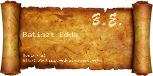 Batiszt Edda névjegykártya